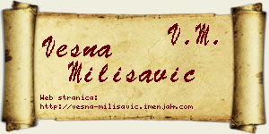 Vesna Milisavić vizit kartica